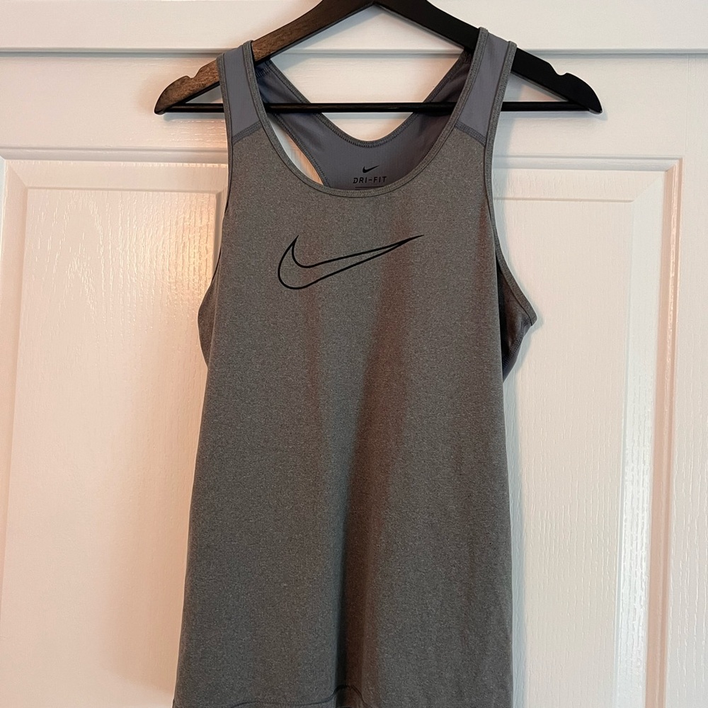 Nike Women's Gray Dri-FIT Tank Top